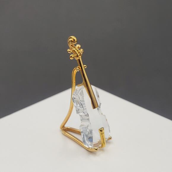 Swarovski Violin With Stand Crystal Memories Figurine Vintage Retired - Picture 8 of 13